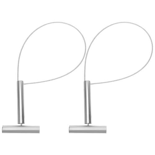 Yardwe 2 Pack Pig Catching Snares, 33.26 Inch Wire Loop Livestock Restraint Tools with Short T-Handles for Ranch and Farm Pig Handling