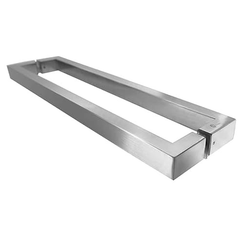 TOGU TG-R3825 36 inches Solid Standoffs Heavy-Duty Commercial Grade-304 Stainless Steel Push Pull Door Handle/Barn Door Pull Handle/Glass Pulls, Full Brushed Stainless Steel Finish - size: 36 in (Length)/1.5 x 0.98 in (Front x Side)