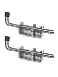 Spring Loaded Gate Latch Pin Barrel Bolt Durable for Shed Doors Wood Metal Gate - 2pcs (Heavy Duty SS 2pcs) - style: Heavy Duty SS 2pcs