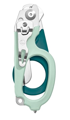 LEATHERMAN, Raptor Rescue, 6-in-1 Heavy-Duty Emergency/Trauma Shears with Carbide Glass Breaker & Strap Cutter, Made in the USA, Icy Mint - color: Icy Mint
