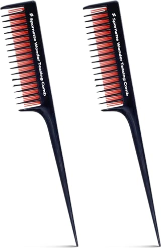 Spornette Little Wonder Rat Tail Comb - Hair Comb for Teasing, Backcombing & Sectioning - Adds Hair Volume to Fine & Thinning Hair - Heat-Resistant, Durable & Portable (Pack of 2) - size: Small (Pack of 2)