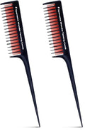 Spornette Little Wonder Rat Tail Comb - Hair Comb for Teasing, Backcombing & Sectioning - Adds Hair Volume to Fine & Thinning Hair - Heat-Resistant, Durable & Portable (Pack of 2) - size: Small (Pack of 2)