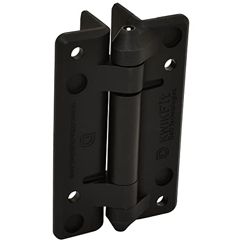 D&D KF3PPS KwikFit Gate Hinge, Non Self-Closing, Square Gates, Black, 2 pcs | General purpose non self-closing gate latch. Weather-resistant. For square gate & fence post. Easy to install.