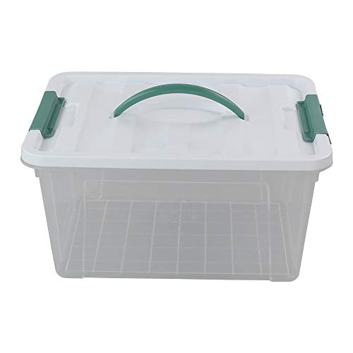 Gloreen 14 Quart Clear Storage Bins with Lid and Handle, Multipurpose | Stackable Plastic Latches Storage Box Container - size: 14 Quart, 1 Pack