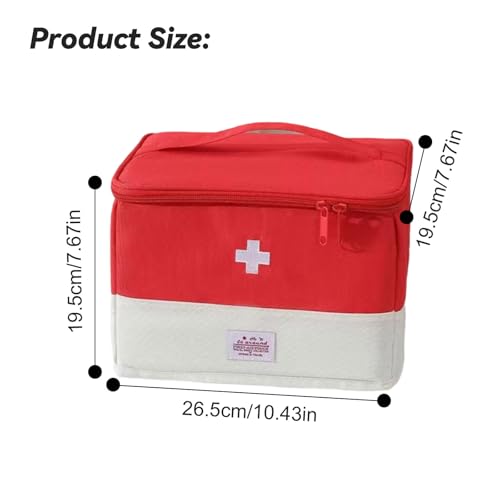 Travel Medicine Bag Organizer, Medical Bag Empty, for Home, Travel, Camping, Car, Hiking & Outdoor Emergencies, Emergency Medical Kits