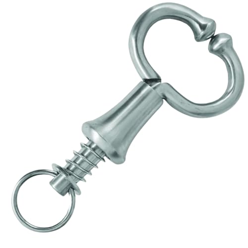Brass Cattle Nose Pliers & Milk Control Clamp – Traction Tool for Lead, Ring Insertion, Show Use, Veterinary Care (Bull Nose Ring 5 Inches) - style: Bull Nose Ring 5 Inches