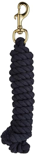 Weaver Equine 5/8" x 10 Cotton Lead Ropes for Horses Line with Brass Snap, Buckle, Soft, Comfortable Horse Lead Ropes for Training and Lunging