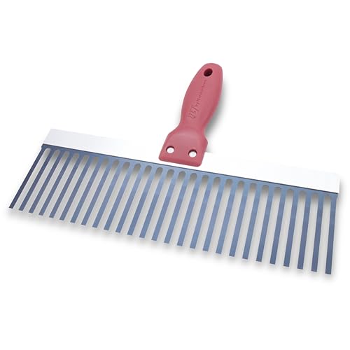 MARSHALLTOWN Scarifier, 12 Inch, Lightweight Steel, Plaster Tool | 1/4 x 3 Inch Flexible Blue Steel Tines, Soft Grip Handle, Scratch and Key Plaster Undercoat, Topcoat Bonds Tightly, 723 - size: 12 Inch