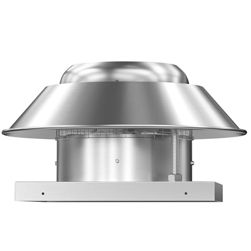 Roof Exhaust Fan Direct Drive Axial Downblast Exhaust Fan -26" Fan Base, 1/3 HP 115 Volt Single Phase Motor 2400 CFM - size: 18 Inch