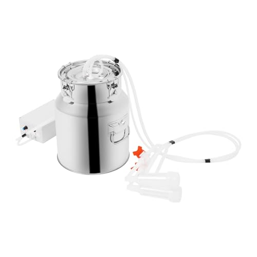 14L/3.7Gal Cow Milking Machine, 2-in-1 Electric Goat Milker Machine, Portable Pulse Vacuum Pump Milker with 304 Stainless Steel Buckets, Adjustable Suction Pulsation Vacuum (14L/ 3.7Gal) - size: 14L/ 3.7Gal