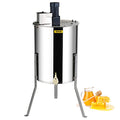 VEVOR Electric Honey Extractor, 4/8 Frame, Silver | Stainless Steel, Transparent Lid, Height Adjustable Stand, Honeycomb Drum Spinner, Apiary Centrifuge Equipment - style: 8 Frame Rack(4 Deep Frames)