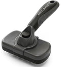 FIELD & FUR Self-Cleaning Slicker Brush for Dogs & Cats, Pin Brush for Goldendoodles, Labradoodles, Poodles, Puppies & Long-Haired Coats - Skin-Friendly Stainless Steel Pins for Shedding & Dematting