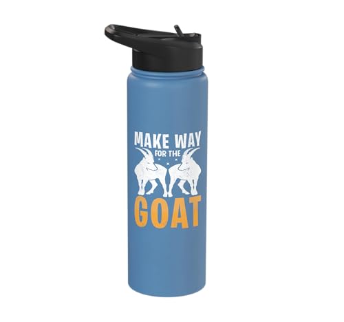 Make Way For The Goat Goats Stainless Steel Insulated Water Bottle - color: Light Blue