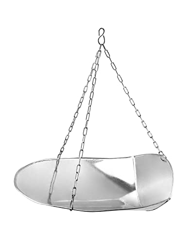 QWORK Precision Scale Scoop/Chain with Basket, 20 lbs Load Capacity, Mini Steel Crane Scale, for Garage Farm Fishing Outdoor, 1 Pack