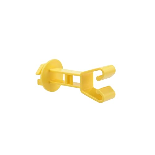 Electric Farm Fence Wire Insulators, U Post Extended, Yellow, 25 - color: yellow, size: 25