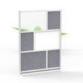 Workflow Modular Wall | Room Divider with Whiteboard, Sound Dampening, & Frosted Acrylic Panels | Expandable Office Partition for Privacy & Stability (53" x 70") - size: 53" x 70"