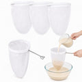 RAINFLOW 3PCS Ultra Fine Mesh Strainer Bags with Stainless Steel Handle | Reusable Nut Milk and Cheesecloth Filter Bags for Straining Milk, Coffee, Juice, Yogurt and Other Kitchen Foods