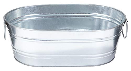 Little Giant Miller Manufacturing Galvanized Oval Tubs Steel Durable Heavy Duty 2 Gallon - size: 2 Gallons