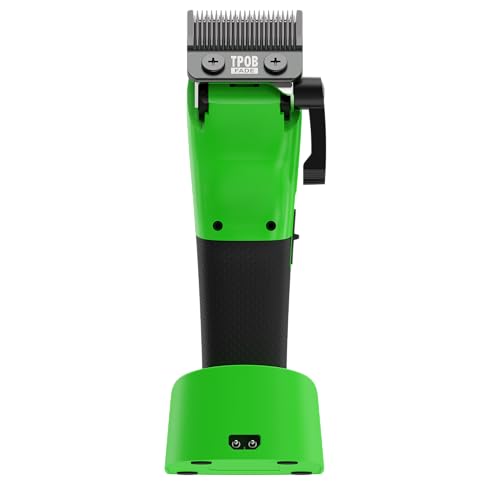 TPOB Play Barber Hair Clippers for Men 7500 RPM with Rubber Grips (Green) - color: Green