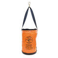 Klein Tools 5109CSV Tool Bucket, Top Closing Vinyl Lineman Bucket with Swivel Snap and Web Handle, 12-Inch, 100-Pound Load Rated Tool Holder - style: Top Closing Vinyl with Swivel Snap Hook