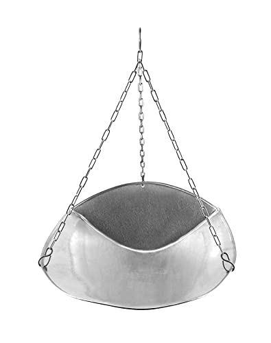 QWORK Precision Scale Scoop/Chain with Basket, 20 lbs Load Capacity, Mini Steel Crane Scale, for Garage Farm Fishing Outdoor, 1 Pack