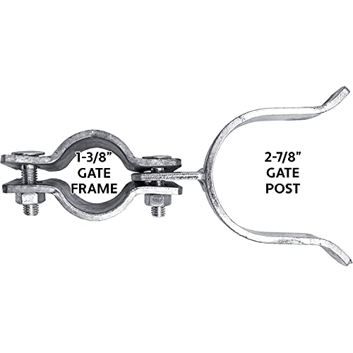 1-3/8" x 2-7/8" Chain Link Fence Gate Fork Latch - Fence Gate Latch - Galvanized Fence Gate Latch with Hole for Padlock - size: 1-3/8" x 2-7/8"