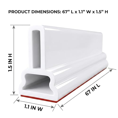 78Inch Collapsible Threshold Water Dam 1.5" high Walkin Shower Guard To Keep Water In Shower Stall Water Barrier Silicone For Dry And Wet Bathroom Kitchen Wheelchair Accessible - color: 1.5" High/White, style: 78inch
