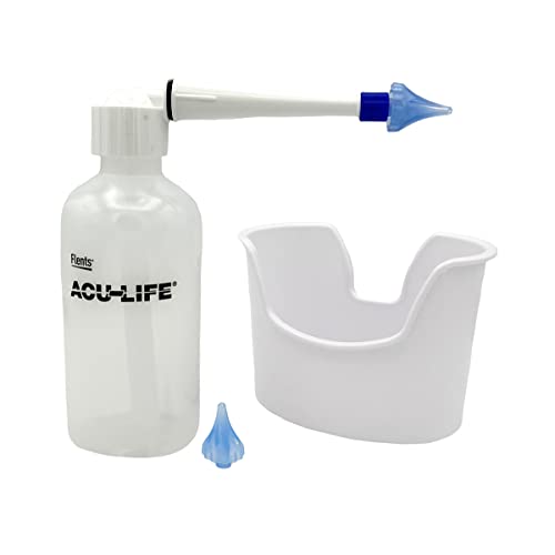 ACU-Life Ear Irrigator Kit with Basin, Syringe & Squeeze Bottle | Tri-Stream Tip With Flared Design For Comfort, Basin & Tools For Rinsing, Supports Controlled Flow, Simple To Operate - style: Basin, Ear Syringe and Easy Squeeze Bottle