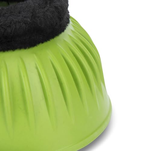 Shires Equestrian Equine Horse Arma Fleece Overreach Bell Boots - color: Bright Green, size: Pony