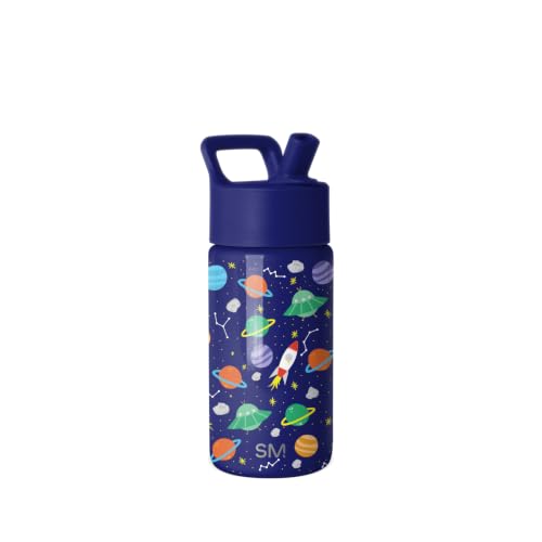Simple Modern Kids Water Bottle & Toddler Cup | 14oz | Space | Insulated Stainless Steel Toddler Water Bottle, Kids Tumbler with Straw | Spill Proof for School, Girls, Boys | Outer Space - color: -Outer Space, size: 14 Ounces