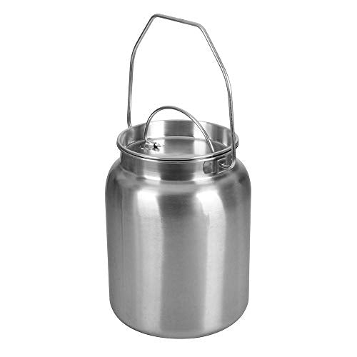 Lindy's Stainless Steel Seamless 2-Gallon Milk Jug, Milk Can, Milk Pail, Anti-Leak Liquid Storage Container with Tight Lid and Long Swivel Handle - size: 256 Ounces