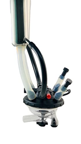 Melasty Cow Milker Claw Cluster Complete with Large Silicone Liners, Stainless Steel Shells, 200cc Milking Claw, Air Tubes, and Caps & Plugs Kit Replacement Part for Any Brand Milking Machine