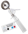 Meadow Lane #24 Ice Cream Disher Scoop, Stainless Steel, Light Gray | Stainless steel 2.7 Tbsp scoop has a reinforced trigger and non-slip handle; dishwasher-safe for ice cream, dough and more. - color: Light Gray