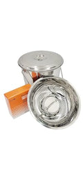 SS Strainers (Large Strainer & Pail Combo, 13 L Pail & Large Strainer Combo) - color: 13 L Pail & Large Strainer Combo, size: Large