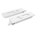 Brixwell Snap-in Tilt Latch Pair, Left and Right-Hand Set, Plastic, White Finish, 2-1/2" Body Length, 2-3/8" Back Cutout, 11/16" Body Width, 7/16" Latch Height, Replacement Window Sash Hardware - size: 2-1/2", style: Compact