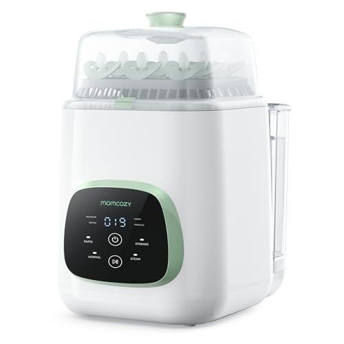 Momcozy KleanPal Pro All-in-One Bottle Washer, Sterilizer & Dryer - White | 9 Cleaning Modes Baby Bottle Washer for Bottles, Pump Parts & Baby Essentials, Time-Saving & Hands-Free, 26 Spray Jets - color: White