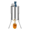 VEVOR Electric Honey Extractor, 3 Frame Honey Extractor with Transparent Lid, Stainless Steel Honeycomb Drum Spinner, Height Adjustable, Honeycomb Extraction Equipment for Beekeeping - style: 3 Frame