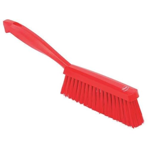Vikan 45894 Bench Cleaning Brush, Polypropylene/Polyester Medium Bristle Dustpan Brush & Sweeper, 14 Inch, Red - color: Red, size: 4589
