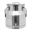 Stainless Steel Milk Bucket with Spigot, 20L/5.25Gallon 201 Steel Milk Buckets with Lid SS Milk Can Large Milk Jug Liquid Container, Airtight Design, Keep Food Dry and Fresh - size: 20L/5.25Gallon, w/Spigot