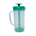 1 Quart Plastic Mixing Pitcher with Mixing Lid, BPA Free, Shatterproof Beverage Jug for Iced Tea, Lemonade, Juices, Milk – Leak-Proof, Easy Stirring, Dishwasher Safe | Green - color: Green, 1qt Mixing Pitcher
