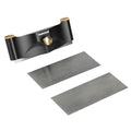 TOOLCOOL Card Scraper Holder with 3 Rectangle Cabinet Scraper Woodworking Set Reduce Hand Strain Adjustable Curvature for Precision And Fine Finish