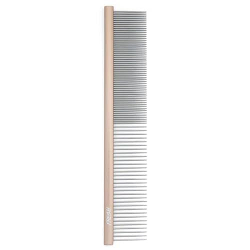 Fresh Ultra Half & Half XL Metal Pet Comb, Oval Aluminum Handle, Metal Grooming Comb for Dogs, 9.75" - style: Ultra Half & Half XL