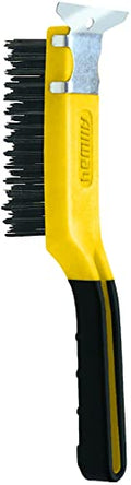 ALLWAY SB411 Carbon Steel Wire Brush with Scraper - style: Carbon Steel Wire Brush with Scraper, 4 x 11