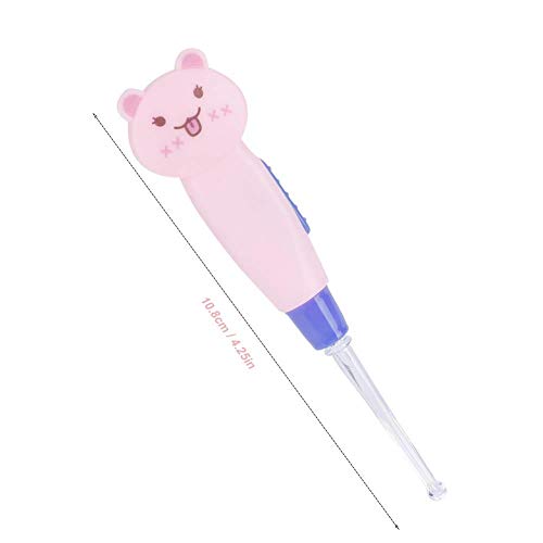 Fdit Cute Cartoon LED Flashlight Earpick with Scoop Tweezers Cleaner Care Tool(Cat)