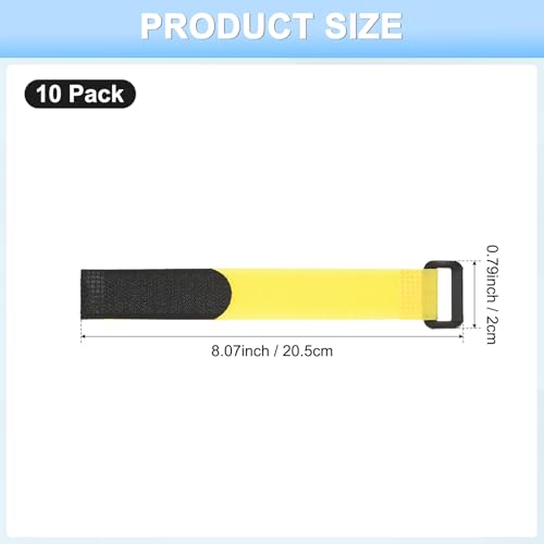 M METERXITY 10-Pack Rooster Collars, 8.07" x 0.79" Adjustable Soft Polyester Anti-Noise Neck Belt for Chickens and Poultry Birds, Noise Control Collar [Yellow] - color: Yellow