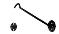 Heavier Duty Brass Door Hook Latch & Eye, 6", Matte Black, Made in Taiwan, 1 Pack - color: Matte Black, size: 1 Pack (6")