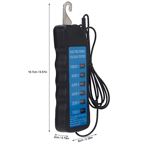 Electric Fence Voltage Meter, Digital Tester for Livestock | Farm Equipment Testing, Range 1000V-10000V, Husbandry Checker, Pasture Charger Monitor