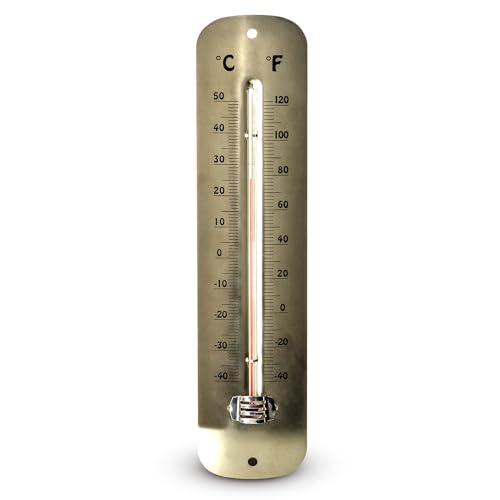 Headwind Consumer Products 840-0063 Metal Thermometer Satin Nickel, 12" - color: SATIN NICKEL