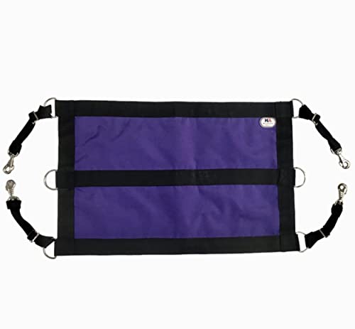 Majestic Ally 1200D 29"x19" Horse Stall Guard with Replaceable and Adjustable Length Straps and Replaceable Hardware (Purple Black) - color: Purple black