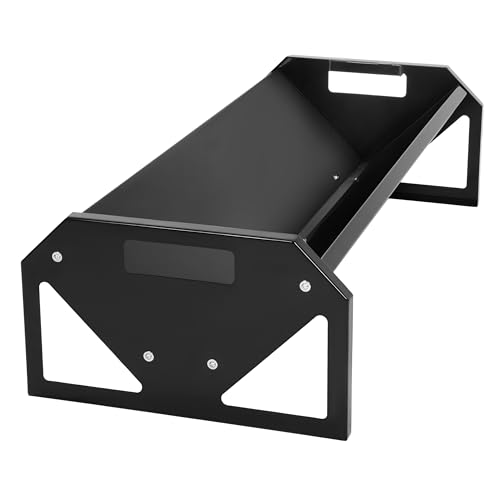 Livestock Feeding Trough 22 Gallon Capacity 45" Hay Feeder Heavy | Duty Livestock Trough Feeder Trough for Horse Sheep Cattle Hog V-Shaped Farm Sheds Pen Water Feeder Powder Coated Black Steel - color: Black